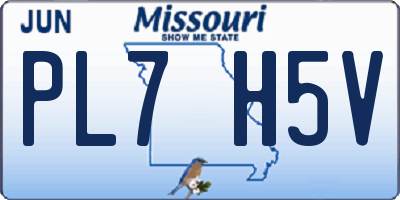MO license plate PL7H5V