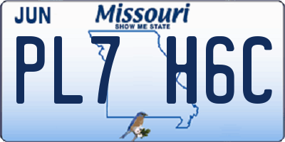 MO license plate PL7H6C