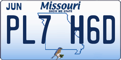 MO license plate PL7H6D
