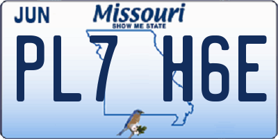 MO license plate PL7H6E