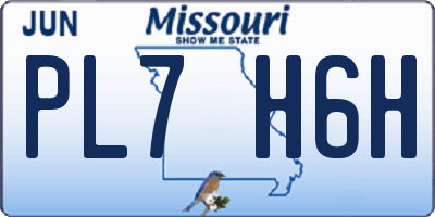 MO license plate PL7H6H