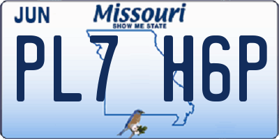 MO license plate PL7H6P