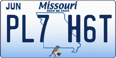 MO license plate PL7H6T