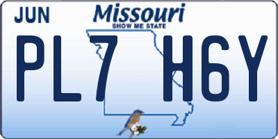 MO license plate PL7H6Y