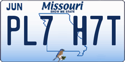 MO license plate PL7H7T