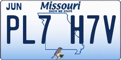 MO license plate PL7H7V