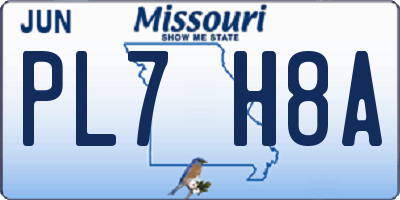 MO license plate PL7H8A