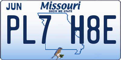 MO license plate PL7H8E