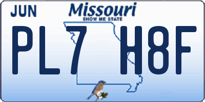 MO license plate PL7H8F