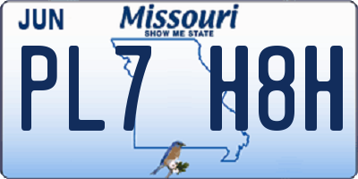 MO license plate PL7H8H