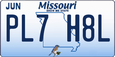 MO license plate PL7H8L