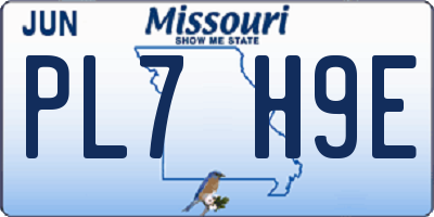MO license plate PL7H9E