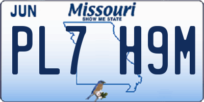 MO license plate PL7H9M
