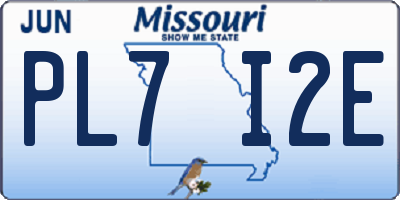 MO license plate PL7I2E