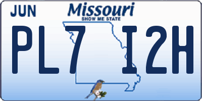 MO license plate PL7I2H