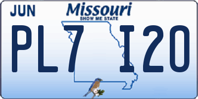 MO license plate PL7I2O