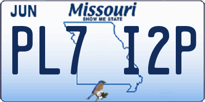 MO license plate PL7I2P
