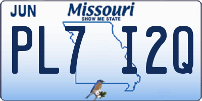MO license plate PL7I2Q
