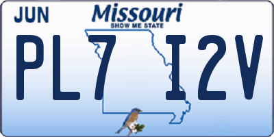 MO license plate PL7I2V