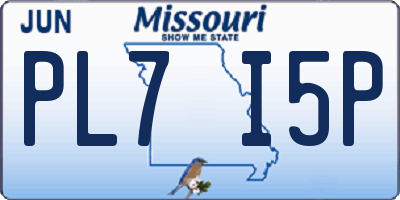 MO license plate PL7I5P
