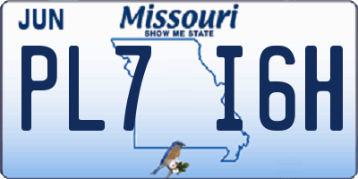 MO license plate PL7I6H