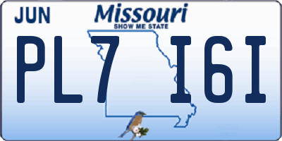 MO license plate PL7I6I