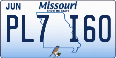 MO license plate PL7I6O