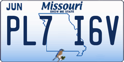 MO license plate PL7I6V