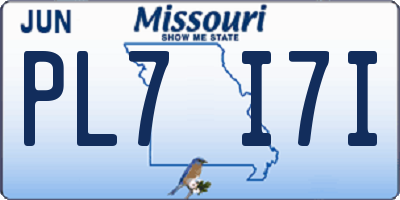 MO license plate PL7I7I
