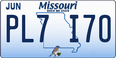 MO license plate PL7I7O