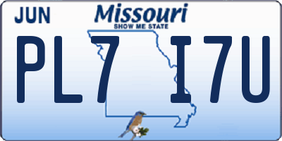 MO license plate PL7I7U