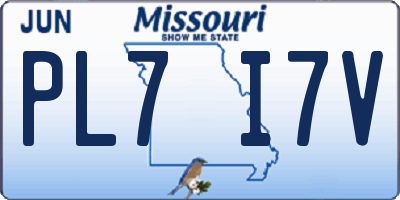 MO license plate PL7I7V