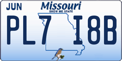 MO license plate PL7I8B