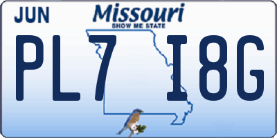 MO license plate PL7I8G