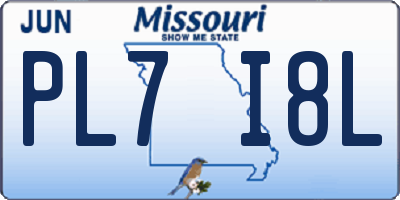 MO license plate PL7I8L