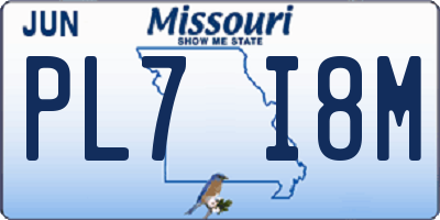 MO license plate PL7I8M