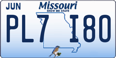MO license plate PL7I8O