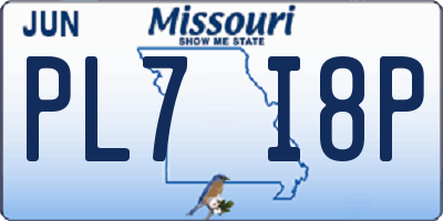 MO license plate PL7I8P