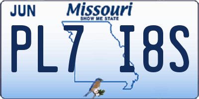MO license plate PL7I8S