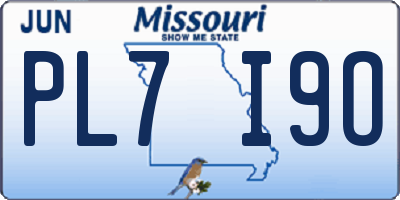 MO license plate PL7I9O