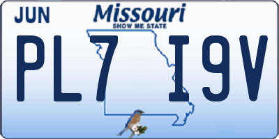 MO license plate PL7I9V