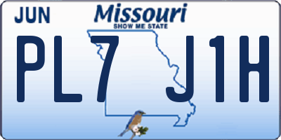 MO license plate PL7J1H