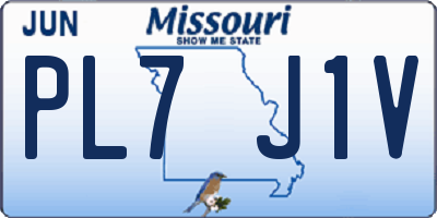 MO license plate PL7J1V