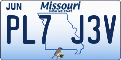 MO license plate PL7J3V