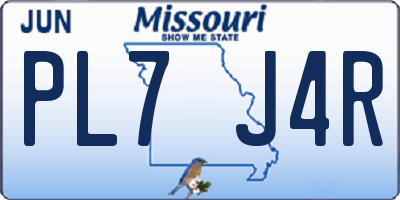 MO license plate PL7J4R