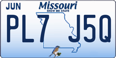 MO license plate PL7J5Q