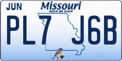 MO license plate PL7J6B