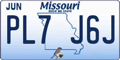 MO license plate PL7J6J
