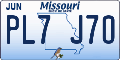 MO license plate PL7J7O