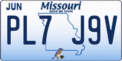 MO license plate PL7J9V